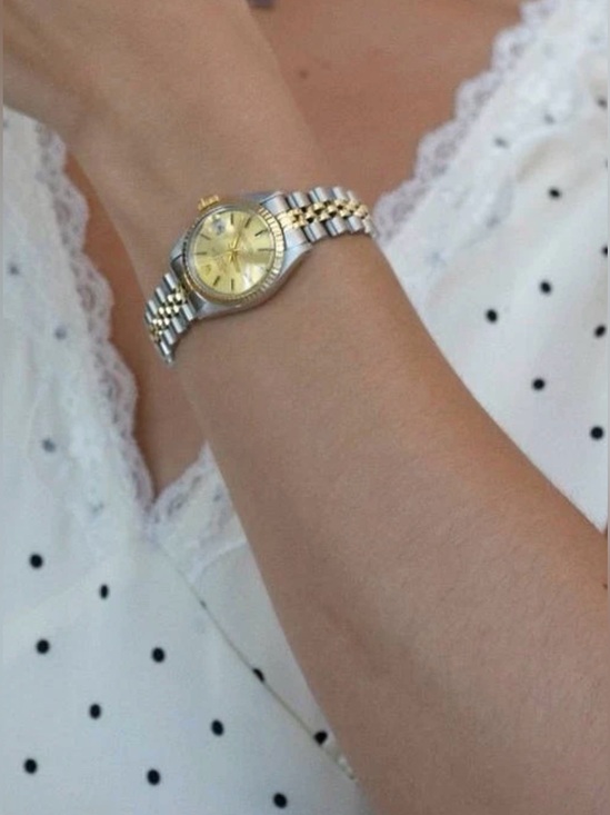 Rolex Jewelry - Rolex Two-Tone Gold and Silver Ladies Watch